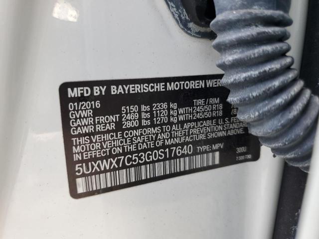 5UXWX7C53G0S17640 BMW X3 Xdrive35i