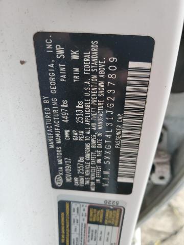 5XXGT4L31JG237809 KIA Optima Lx