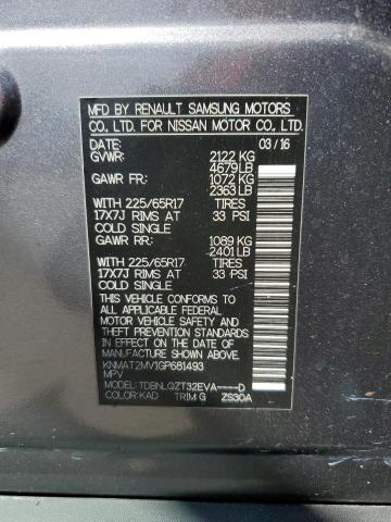 KNMAT2MV1GP681493 Nissan ROGUE S