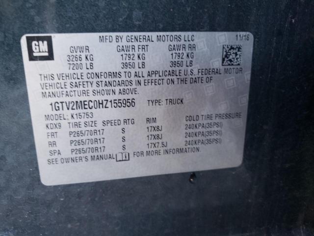 1GTV2MEC0HZ155956 GMC Sierra K1500 Sle