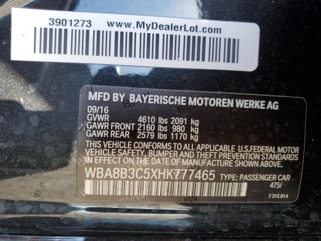 WBA8B3C5XHK777465 BMW 340 I