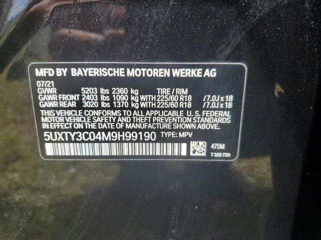 5UXTY3C04M9H99190 BMW X3 Sdrive30i