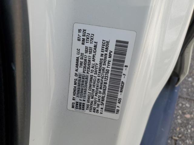 5FNRL5H63FB123760 Honda ODYSSEY EXL