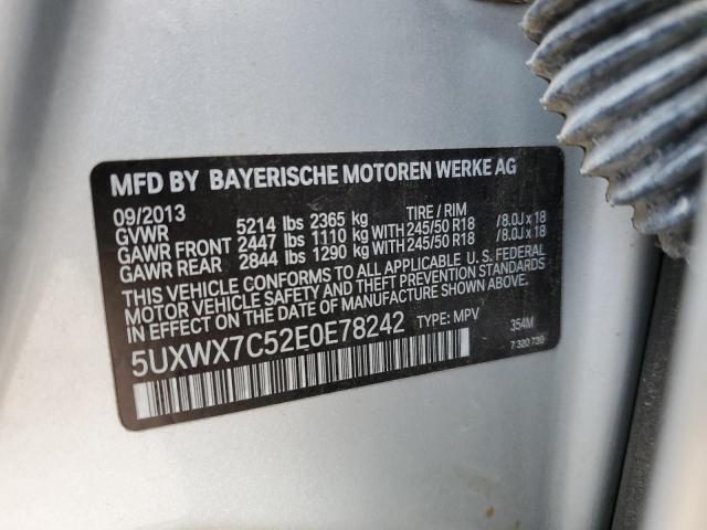 5UXWX7C52E0E78242 BMW X3 Xdrive35i