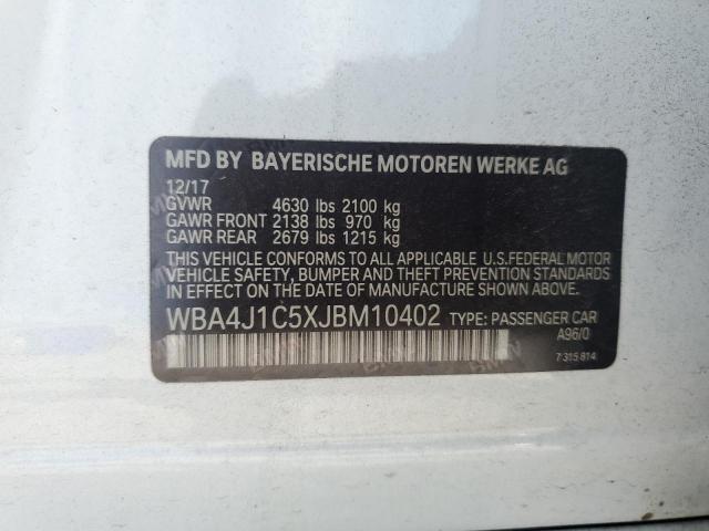 WBA4J1C5XJBM10402 BMW 430i Gran Coupe