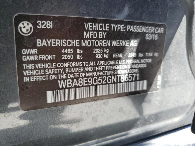 WBA8E9G52GNT86571 BMW 328 I Sulev