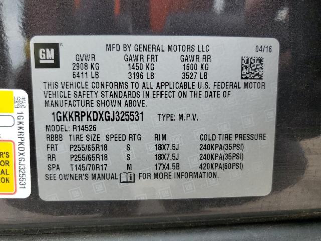 1GKKRPKDXGJ325531 GMC ACADIA SLE