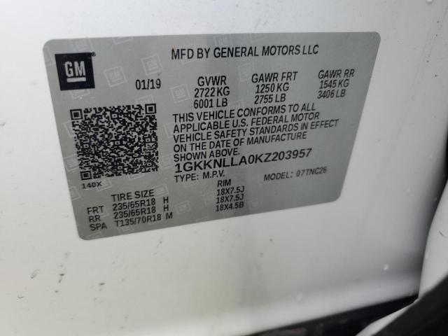 1GKKNLLA0KZ203957 GMC ACADIA SLE