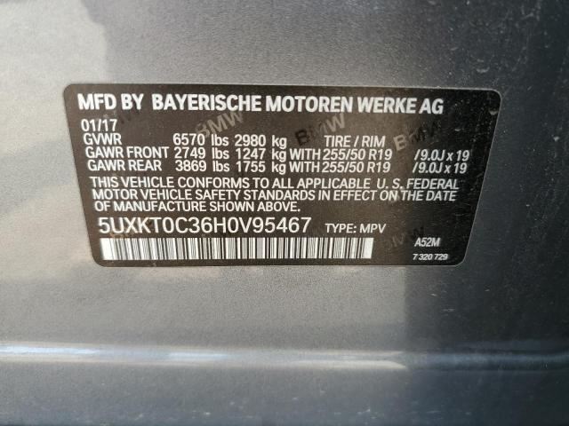 5UXKT0C36H0V95467 BMW X5 Xdr40e