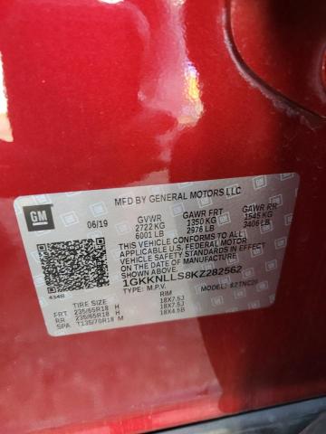 1GKKNLLS8KZ282562 GMC ACADIA SLE