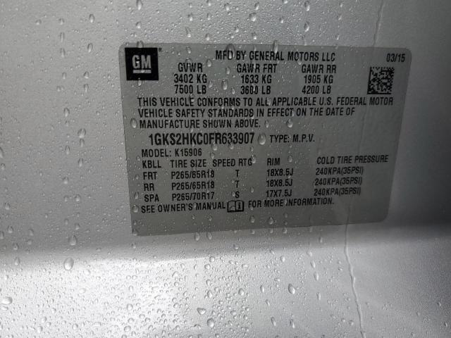 1GKS2HKC0FR633907 GMC Yukon Xl K1500 Slt