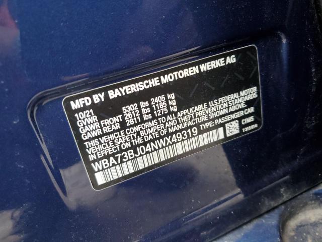 WBA73BJ04NWX49319 BMW 540 XI