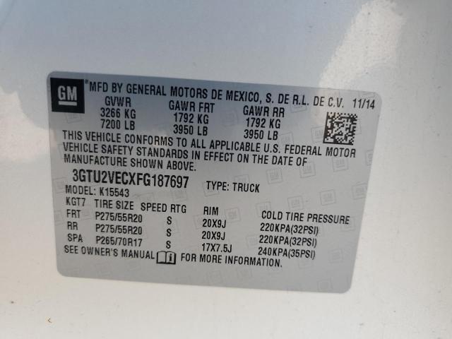 3GTU2VECXFG187697 GMC Sierra K1500 Slt