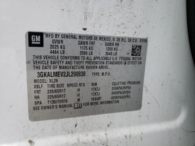 3GKALMEV2JL290838 GMC Terrain Sle