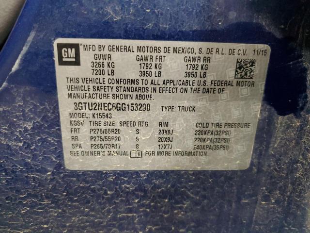 3GTU2NEC6GG153290 GMC Sierra K1500 Slt