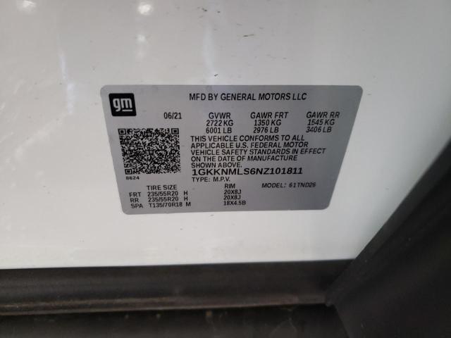 1GKKNMLS6NZ101811 GMC ACADIA SLT