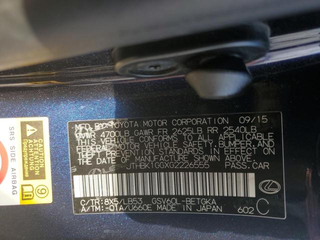 JTHBK1GGXG2226555 Lexus ES 350