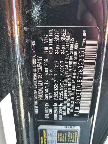 5XYZTDLB7GG323551 Hyundai SANTA FE SPORT