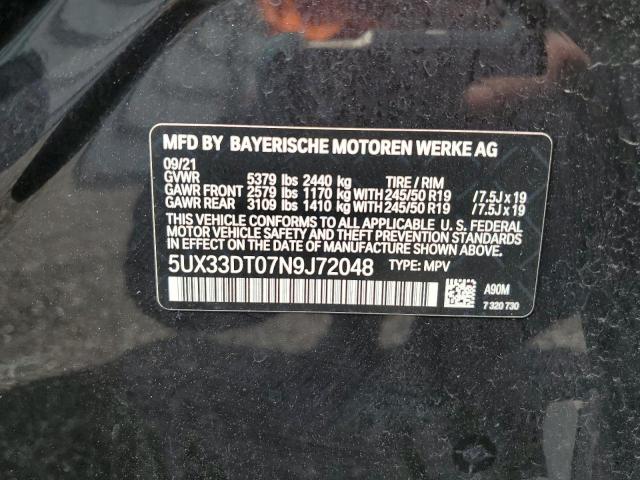 5UX33DT07N9J72048 BMW X4 Xdrive30i