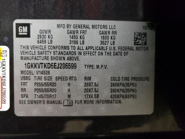 1GKKVTKD6EJ206599 GMC Acadia Denali
