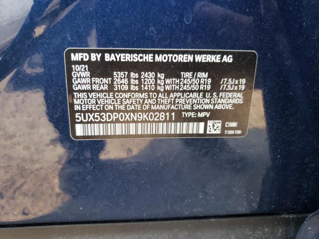 5UX53DP0XN9K02811 BMW X3 Xdrive30i