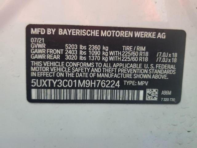 5UXTY3C01M9H76224 BMW X3 Sdrive30i