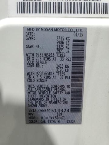 5N1AL0MM3FC514324 Infiniti QX60