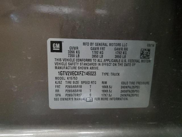 1GTV2VECXFZ146023 GMC Sierra K1500 Slt