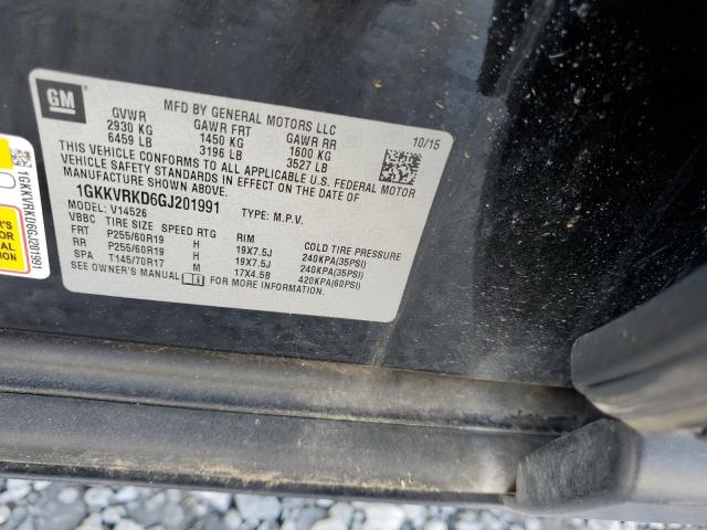 1GKKVRKD6GJ201991 GMC Acadia Slt-1