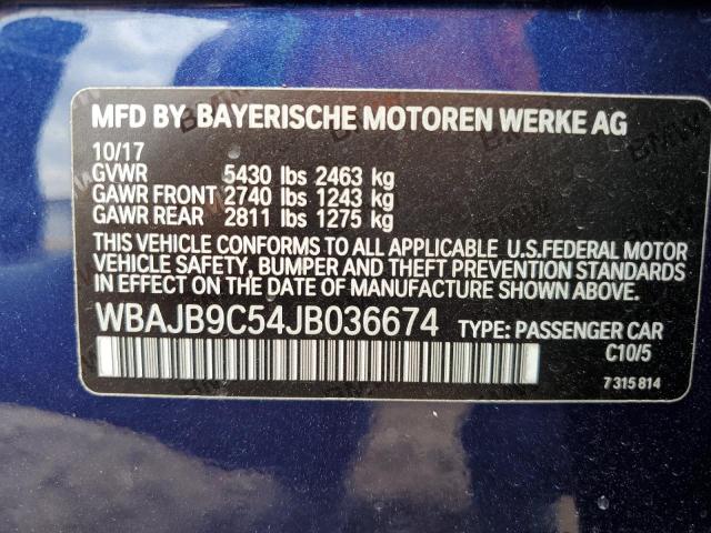 WBAJB9C54JB036674 BMW M550xi