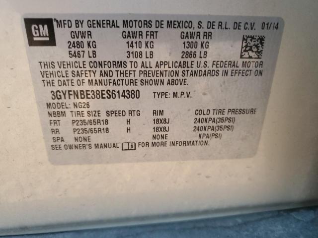3GYFNBE38ES614380 Cadillac Srx Luxury Collection