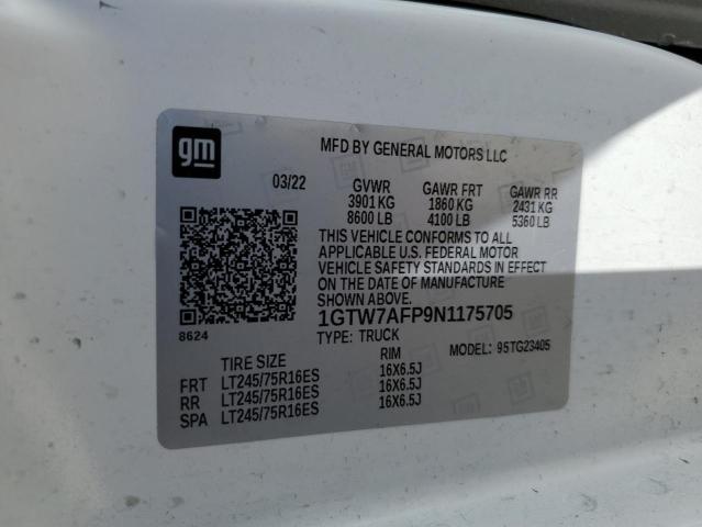 1GTW7AFP9N1175705 GMC Savana G2500