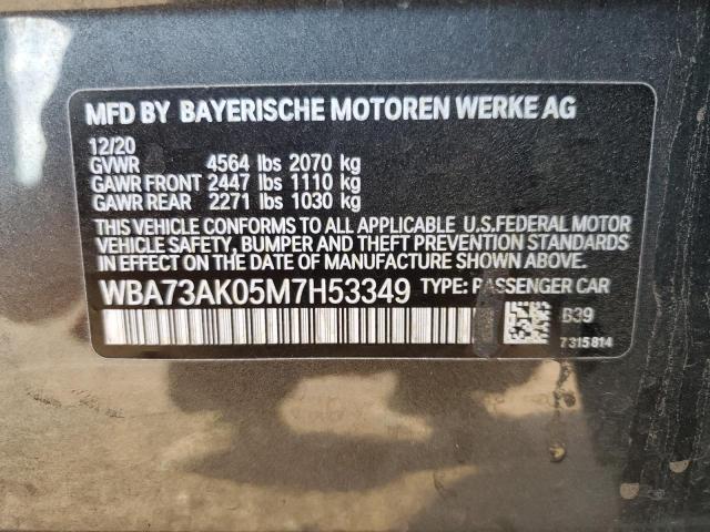 WBA73AK05M7H53349 BMW 228XI