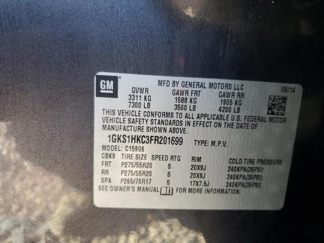 1GKS1HKC3FR201699 GMC Yukon Xl C1500 Slt