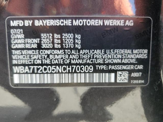 WBA7T2C05NCH70309 BMW 740 I