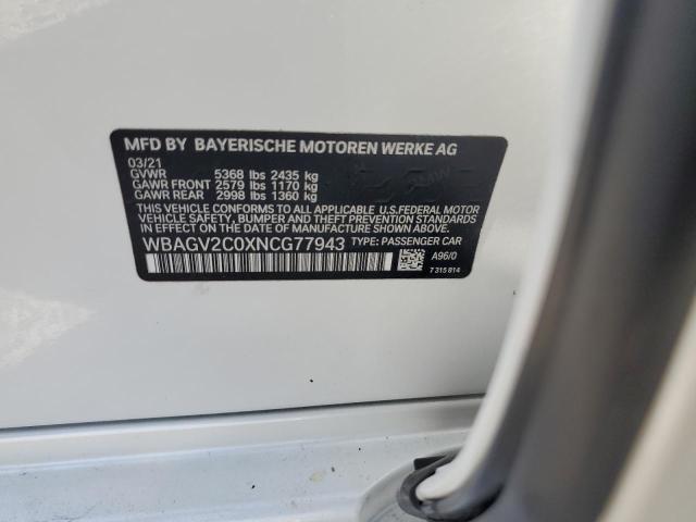 WBAGV2C0XNCG77943 BMW 840i