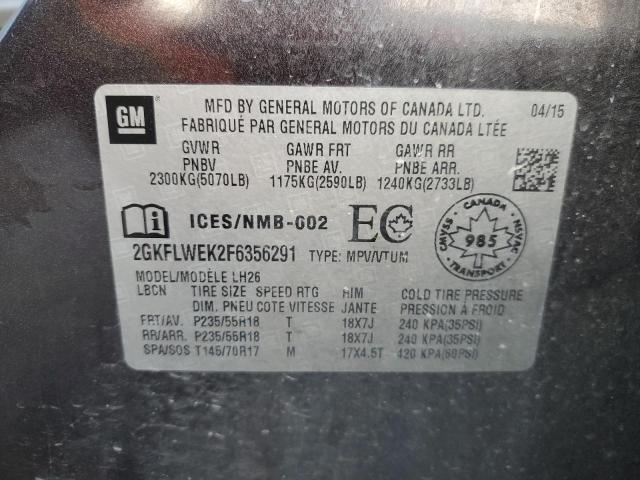 2GKFLWEK2F6356291 GMC Terrain Sle