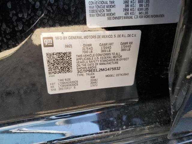 3GTP9EEL2MG475932 GMC Sierra K1500 At4