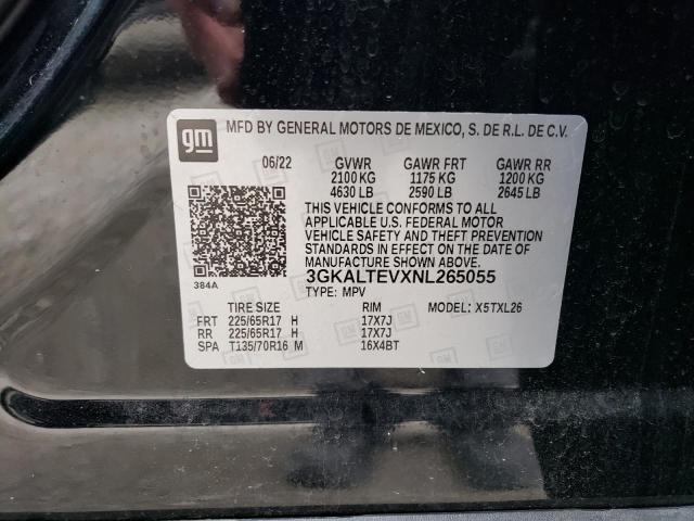 3GKALTEVXNL265055 GMC Terrain Sle