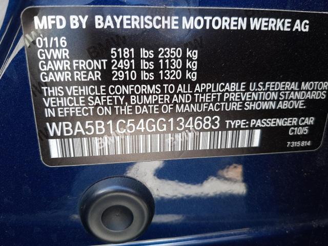 WBA5B1C54GG134683 BMW 535 I