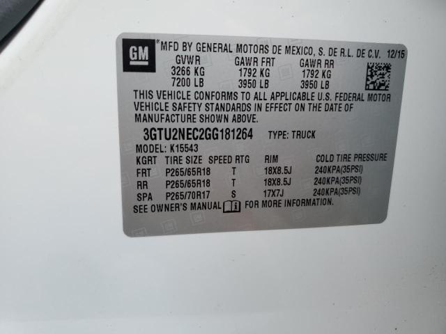 3GTU2NEC2GG181264 GMC Sierra K1500 Slt