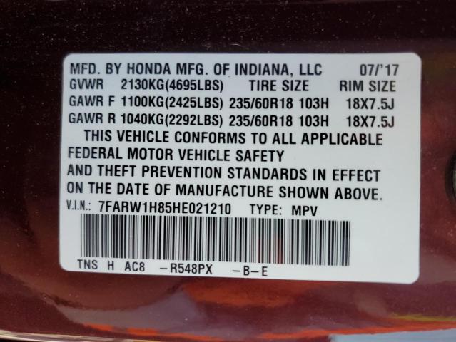 7FARW1H85HE021210 Honda CR-V EXL