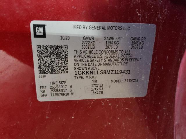1GKKNLLS8MZ119431 GMC Acadia At4