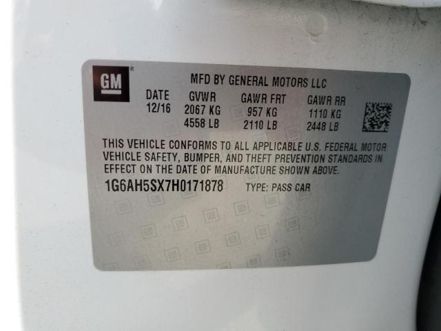 1G6AH5SX7H0171878 Cadillac ATS LUXURY