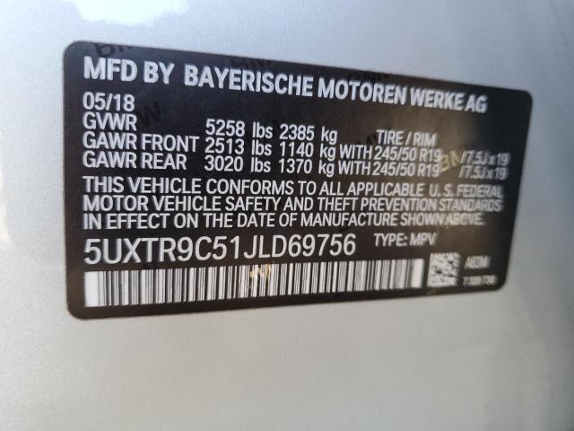 5UXTR9C51JLD69756 BMW X3 Xdrive30i