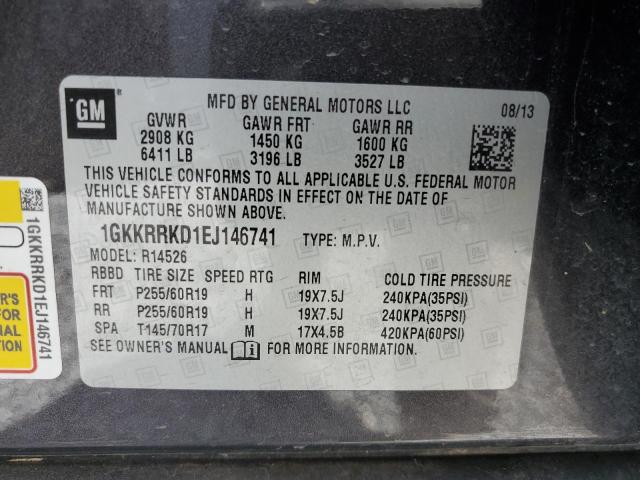 1GKKRRKD1EJ146741 GMC Acadia Slt-1