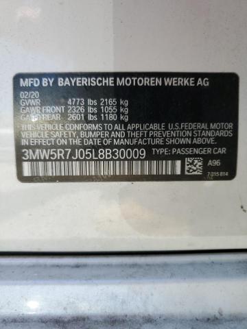 3MW5R7J05L8B30009 BMW 330XI