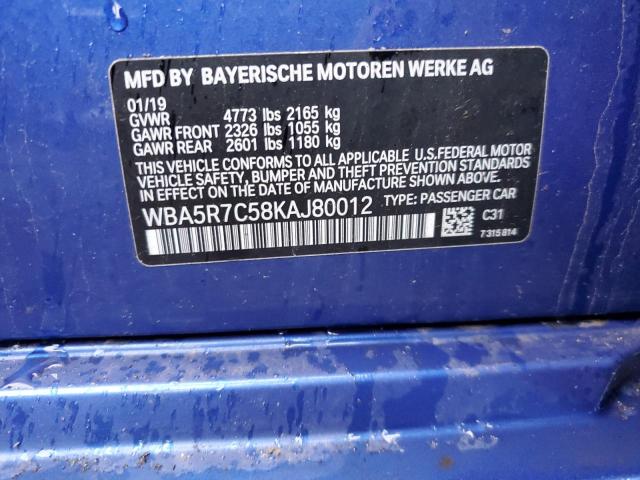 WBA5R7C58KAJ80012 BMW 330XI