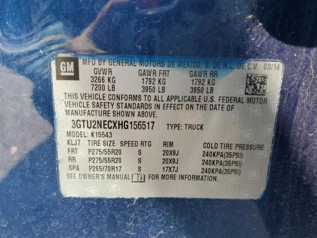 3GTU2NECXHG156517 GMC Sierra K1500 Slt
