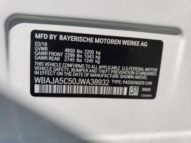 WBAJA5C50JWA38932 BMW 530 I